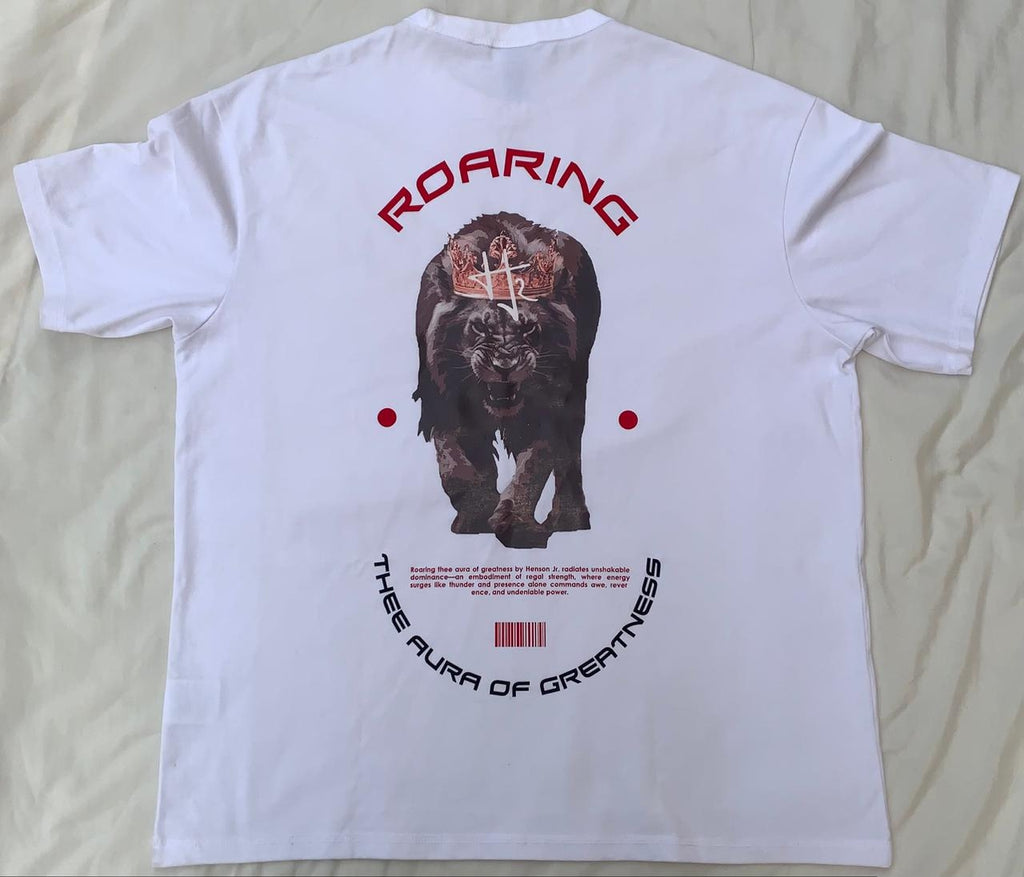 Roaring the Aura of Greatness Heavy Weight Premium T-Shirt